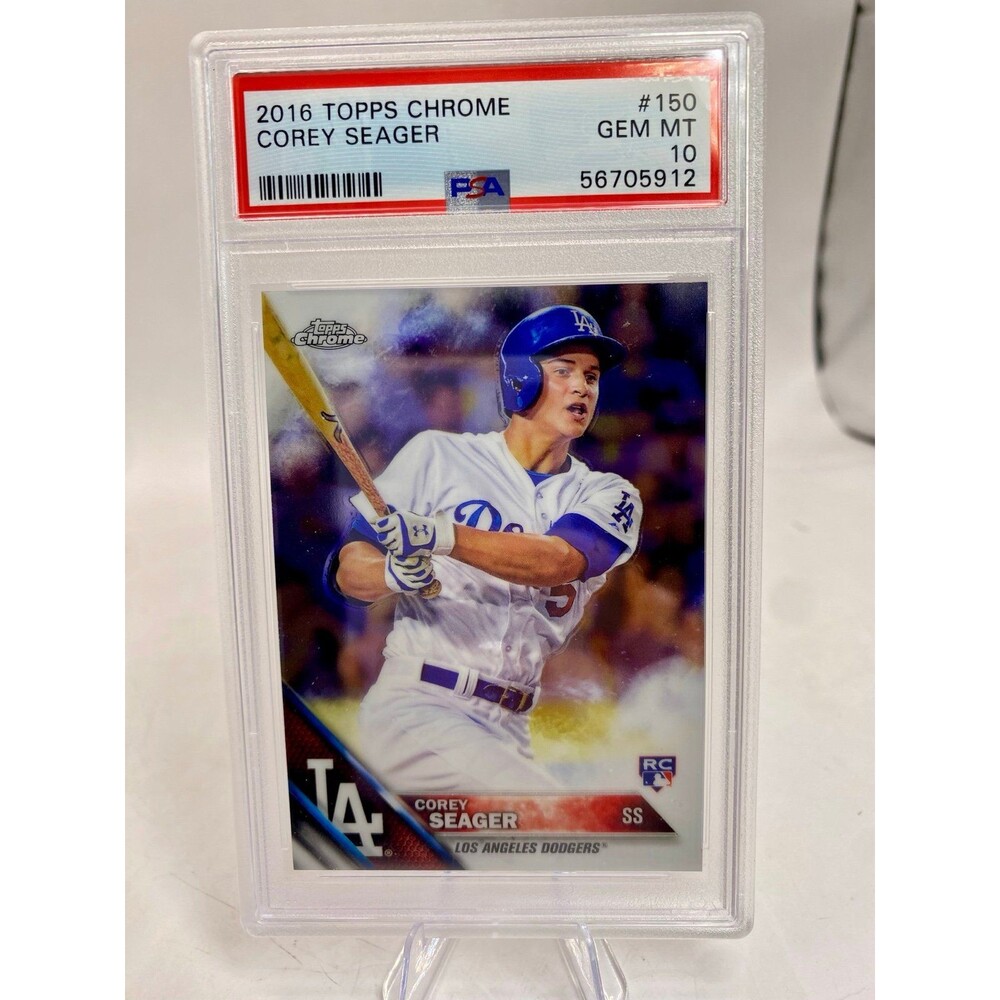 COREY SEAGER Rookie 2016 Topps Chrome RC PSA 10 Dodgers Rangers Shortstop MLB